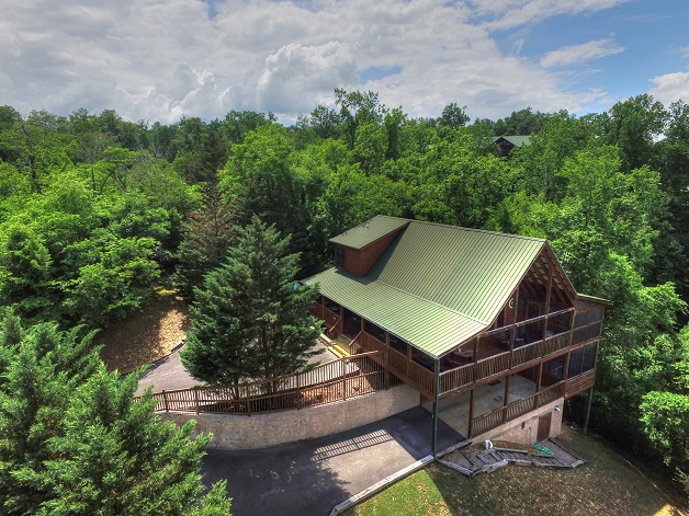 Aerial View of Smoky Mountain Cabin Rental 4099