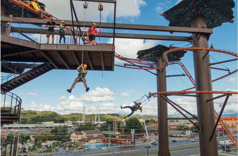 Ropes Course at Paula Deen's Lumberjack Adventure in Pigeon Forge, TN